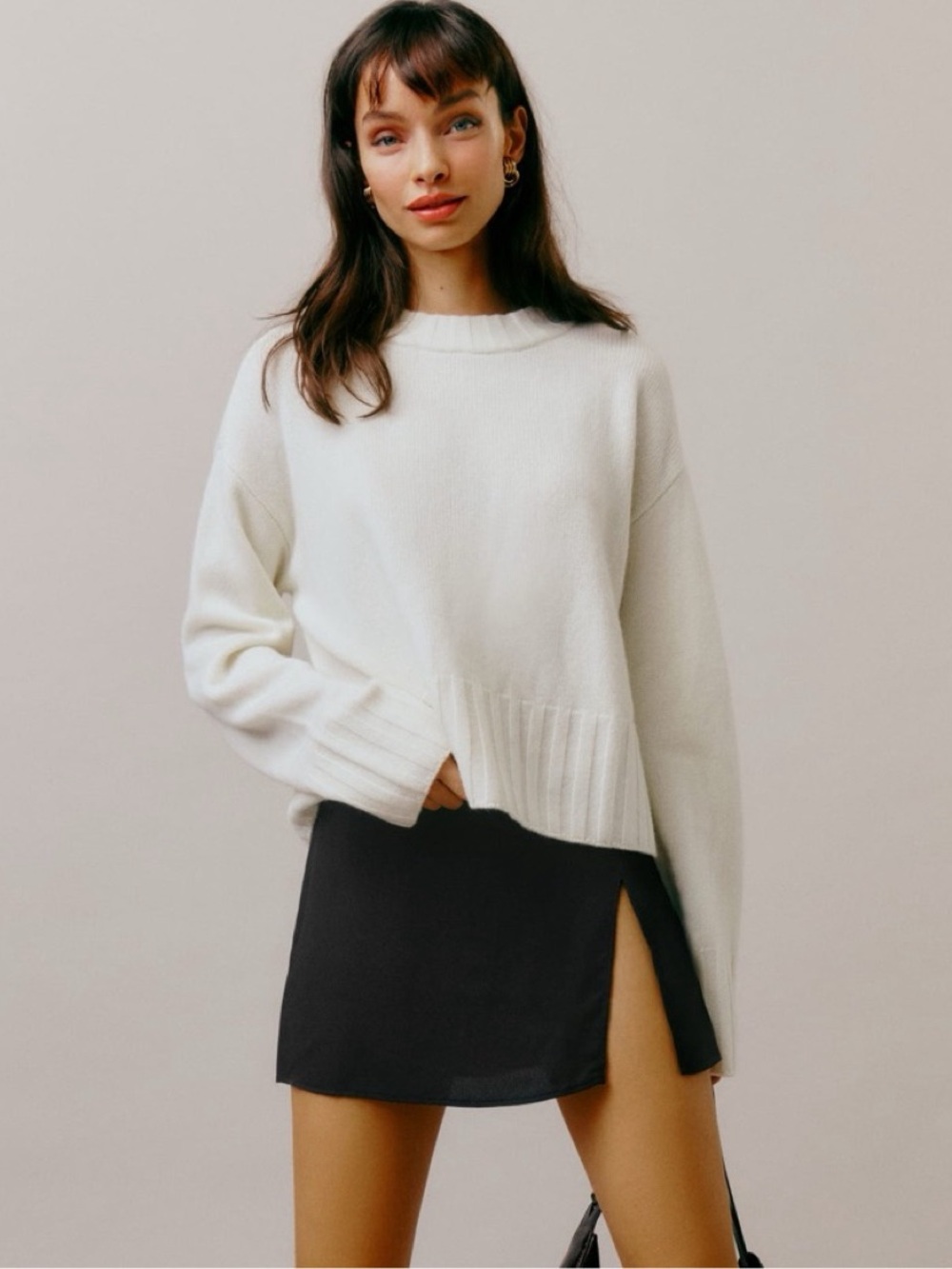 🖤 REFORMATION • Margot Black High Waisted Mini Skirt